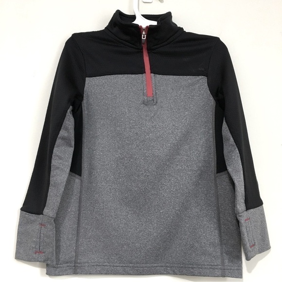 Champion little boy gray black thermal long sleeve sweatshirt - Picture 1 of 6